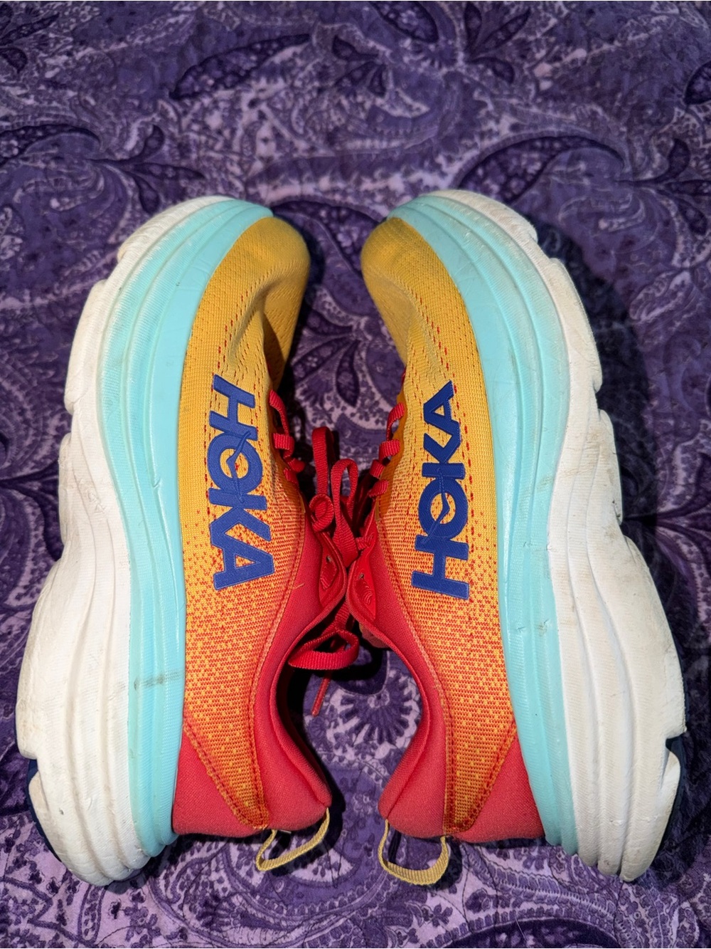 HOKA ONE ONE Womens Bondi 8 'Cerise Cloudless' Sneakers - Picture 12 of 12